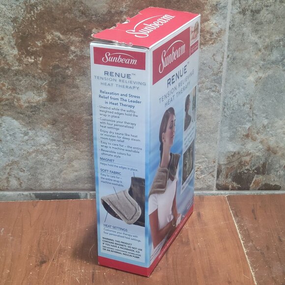 Sunbeam Neck Renue Tension Relief Heating Pad Heat Wrap - Picture 12 of 12